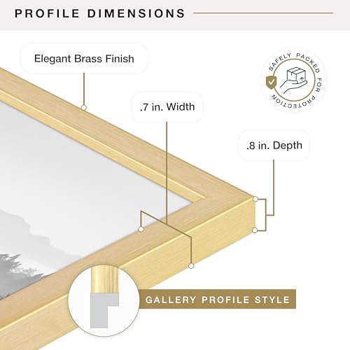 20x30 Brass Poster Frame - Wall Hanging Picture Frame for Art & Photos