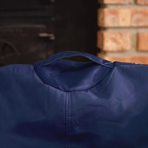 Kids Classic Bean Bag Chair for Bedroom & Reading Nook, Easy-Clean Navy