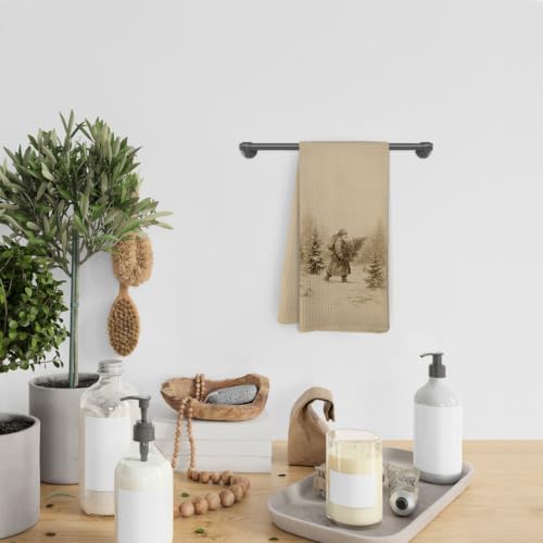 Farmhouse Christmas Vintage Santa Kitchen Towels – 24x16 Hand Towels by KFXHANGD