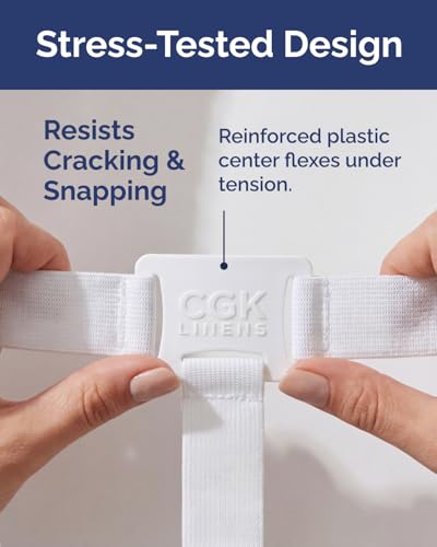 Adjustable Bed Sheet Holders with Metal Clips - Secure Fitted Bedding Straps