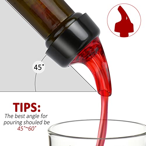 NFFIBDH 4 Pack Automatic 1.5oz Spirit Pourer with Dust Caps for Wine & Cocktails