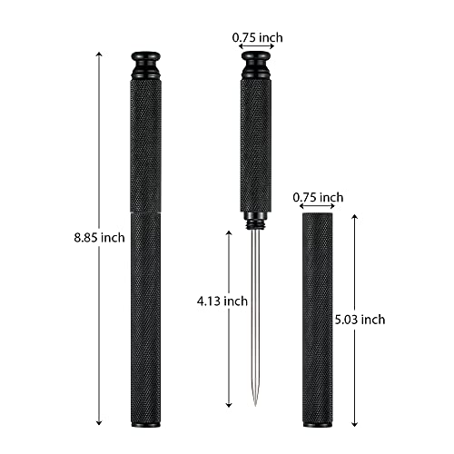 FANYUN Black Stainless Steel Ice Pick with Safety Cover - Heavy-Duty & Non-Slip Handle