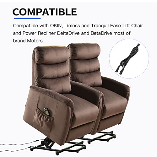 47-Inch 2-Pin Recliner Power Splitter Y-Cable for Lift Chairs