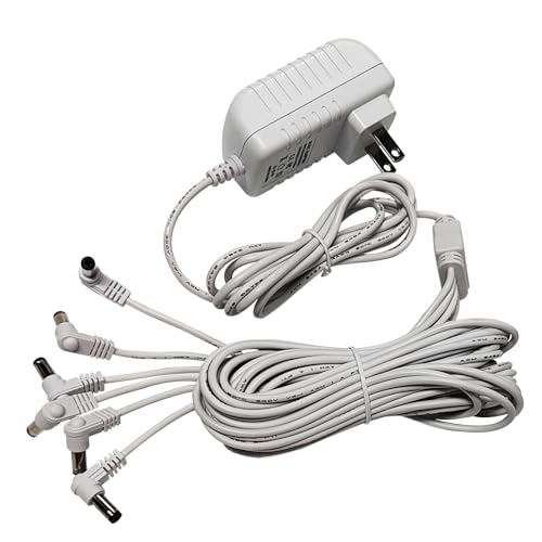 4.5V DC Power Adapter for Christmas Village Displays, 6-Way Splitter