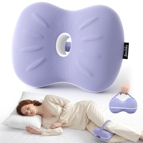 Memory Foam Knee Pillow for Side Sleepers - Pain Relief & Spine Alignment