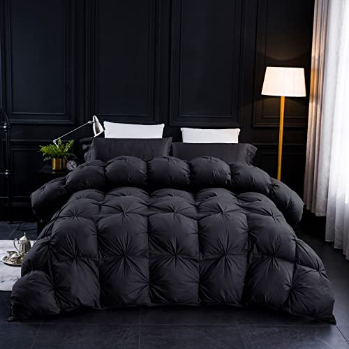 Three Geese Pinch Pleat Feather & Down Comforter - Queen Duvet Insert
