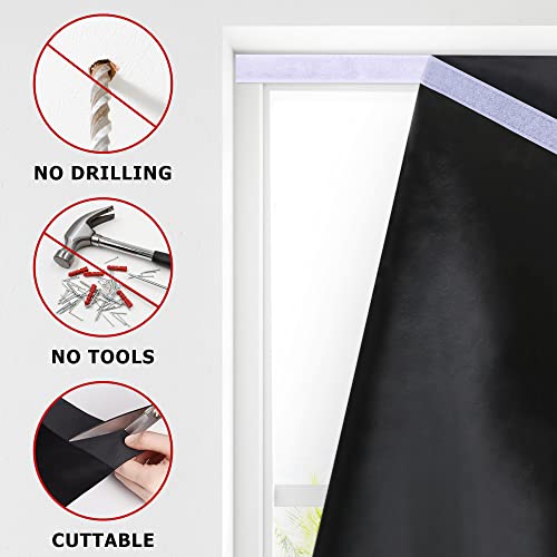 100% Blackout Roller Shades 36x72 - No Tools, Cordless, UV Protection