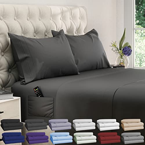 DREAMCARE King Size Sheet Set - 21 Inch Extra Deep Pocket Bedding