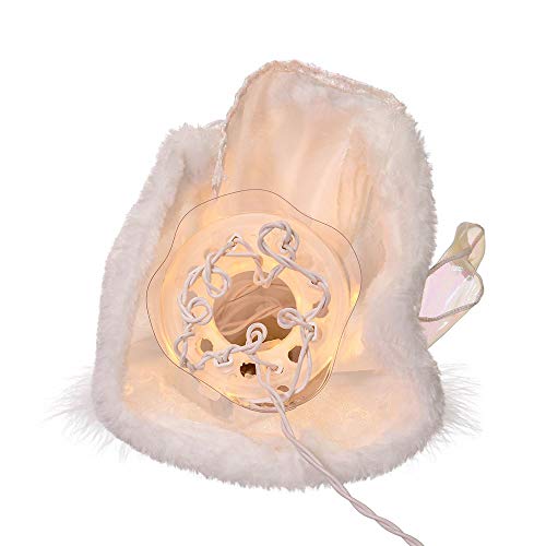 Kurt S. Adler 10-Inch White Angel Treetop with 10 UL Lights