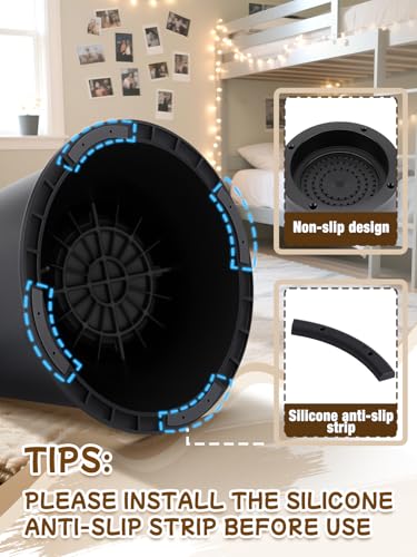 Heavy-Duty Adjustable Bed Risers 12 Inch, 4 Pack Furniture Lifts