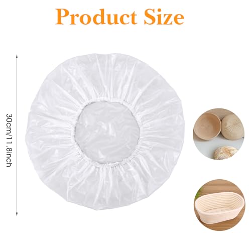 4 Pcs Reusable Elastic Bread Proofing Bowl Covers, 12-Inch EVA Covers