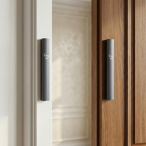 3-Pack Aluminum Mezuzah Case for Door - Waterproof Scroll Holder, Silver