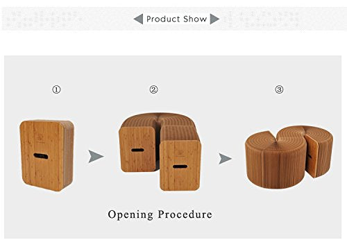 Modern Folding Kraft Paper Stool - Portable Eco-Friendly Accent Chair