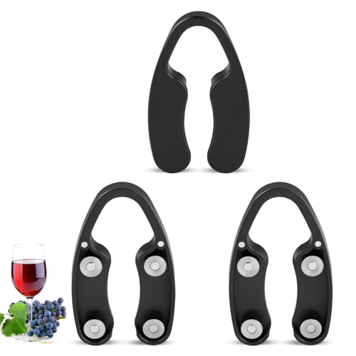 3-Pack Magnetic Wine Foil Cutter - Easy Squeeze & Twist Stainless Steel Blade Remover