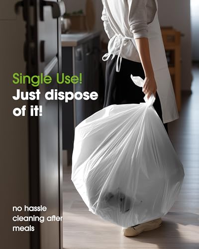 Disposable Plastic Tablecloths 8 Pack - White Rectangle 54 x 108 Inch