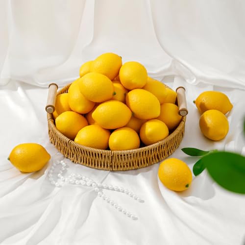 12 Pcs Ultra-Realistic Artificial Lemons for Home Decor