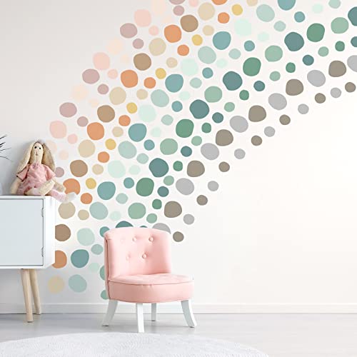 296 Pcs Boho Polka Dot Wall Decals Peel and Stick Vinyl Nursery Decor