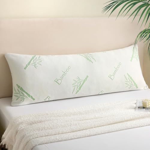 Memory Foam Body Pillow for Side Sleepers - Adjustable Firmness 20x54 Inch