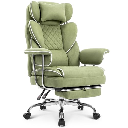 Big and Tall High Back Reclining Office Chair with Footrest and Massage