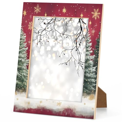 Cmizedevise Red 8x10 Christmas Tree Picture Frame – Wall & Tabletop Holiday Decor