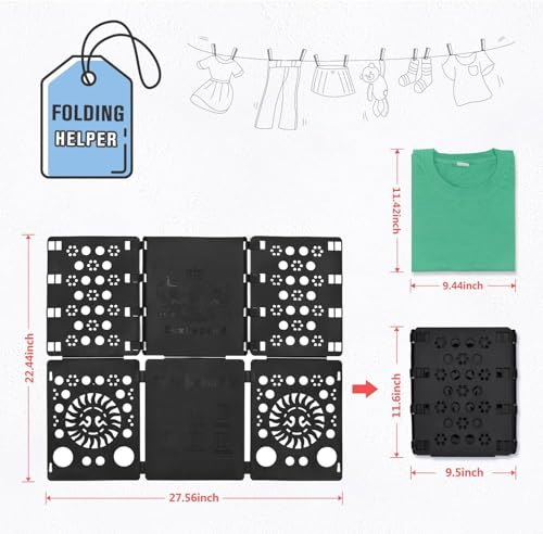 Adjustable Shirt Folding Board for Laundry – Durable PP Clothes Folder