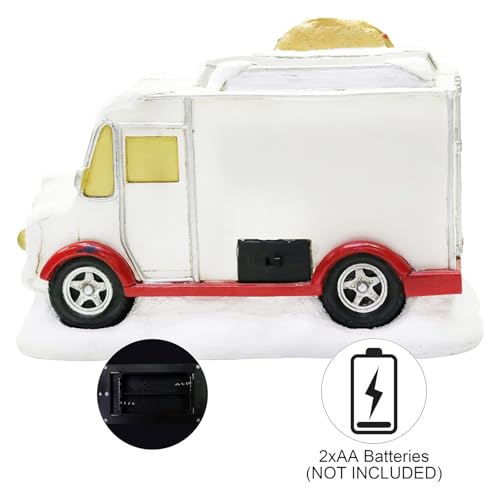 LED Lighted Christmas Village Taco Food Truck - Polyresin Holiday Decor