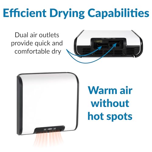 Automatic Hand Dryer, ADA Compliant Surface-Mounted Commercial Dryer, White