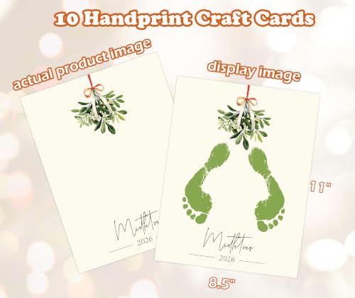 QSLCU DIY Baby's First Christmas Footprint Keepsake Craft Kit - 13 Cards