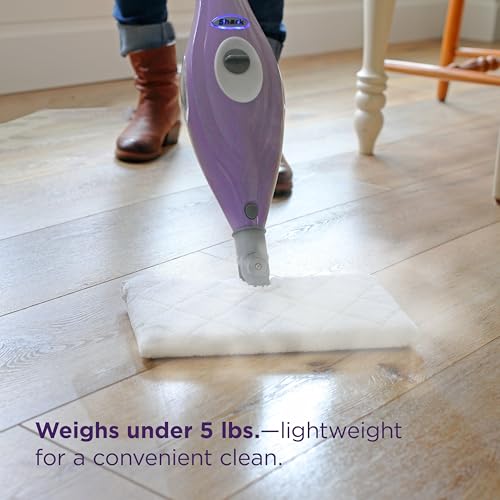Shark Steam Pocket Mop S3501 with Washable Microfiber Pads, Purple