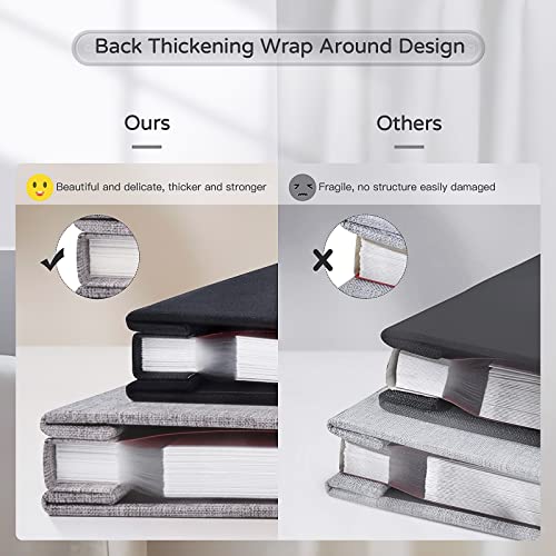 Self-Adhesive Photo Album Linen Scrapbook Memory Book for 4x6 5x7 8x10 Photos