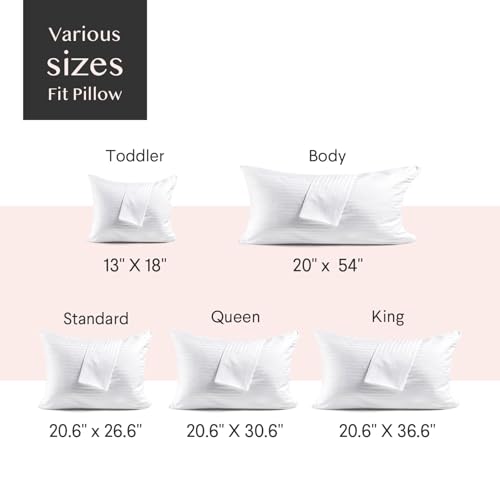 FAUNNA 600TC 100% Cotton Zippered Pillow Protectors - Standard 20x26 (4 Pack)