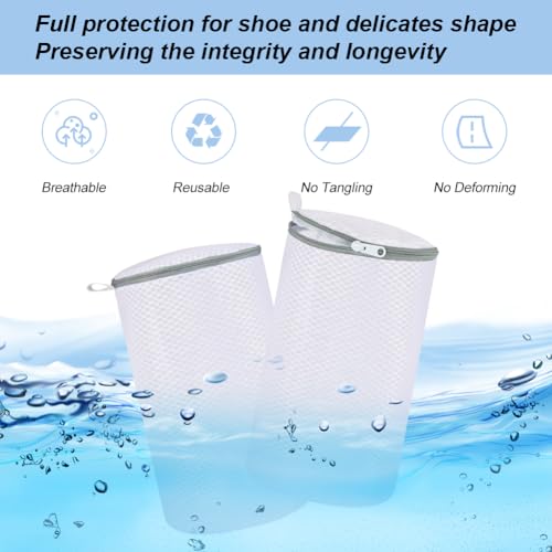 2-Pack Honeycomb Mesh Laundry Bag for Sneakers and Delicates