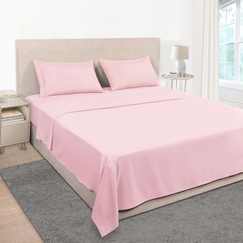 Mejoroom Queen Bed Sheet Set - 4 Piece Soft Microfiber Deep Pocket Sheets