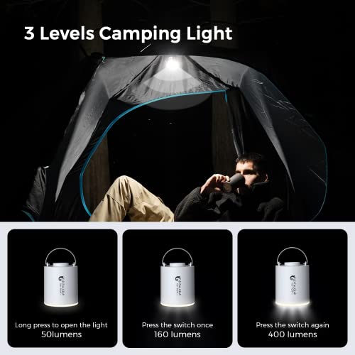 Portable Air Pump with Camping Light - USB Rechargeable Mini Pump