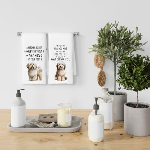 Havanese Kitchen Towels Set of 2, Dog Gifts for Women, Gifts, Lover