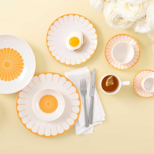 Villeroy & Boch Fleur Soleil Coffee Cup Saucer 5.75in Yellow/Orange