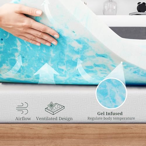 SageNest 3-Inch Ventilated Gel Memory Foam Mattress Topper - Full Size
