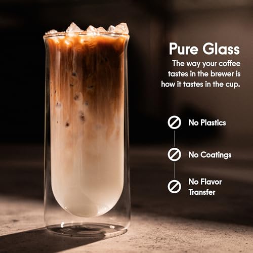 Double-Walled Borosilicate Glass Coffee Mugs - 15.5oz Smoke (Set of 2)