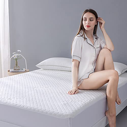 Waterproof King Size Mattress Protector - Bamboo Cooling, Fits 18" Deep