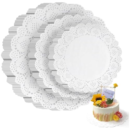 108-Piece Round Paper Doilies Set, Assorted Sizes 6.5, 8.5, and 10.5 Inch