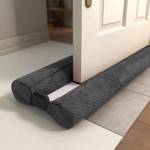 Adjustable Under Door Draft Stopper (30-36 Inch) - Noise & Gap Seal, Grey