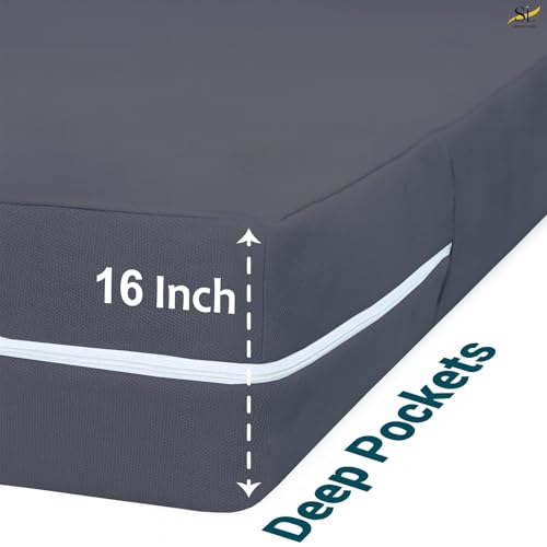 Queen Size Waterproof Mattress Protector with Zippered Cover