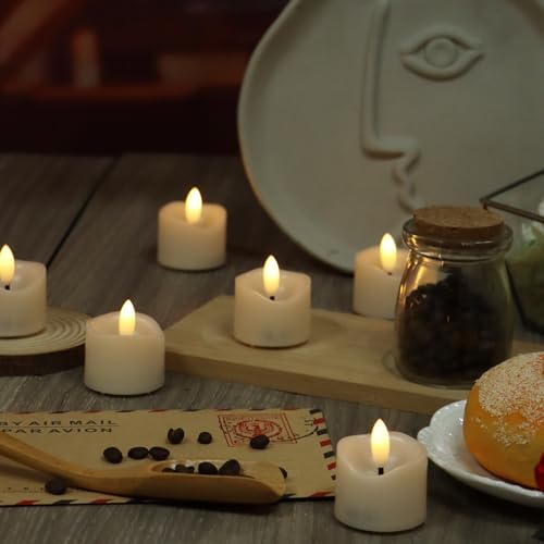 24 Pack Flameless Votive Candles - Battery Operated Tealights with Realistic Flicker - 1.5 x 1.67 Inches