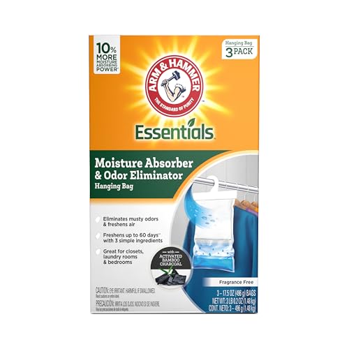 Hanging Moisture Absorber and Odor Eliminator 17.5 oz 3 Pack Fragrance Free