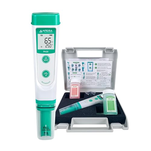 Waterproof pH Tester Kit with Carrying Case and Auto Calibration