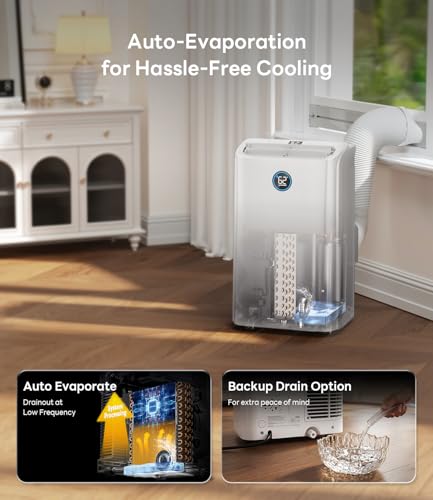 14,000 BTU Smart WiFi Portable Air Conditioner for Rooms Up to 700 Sq Ft