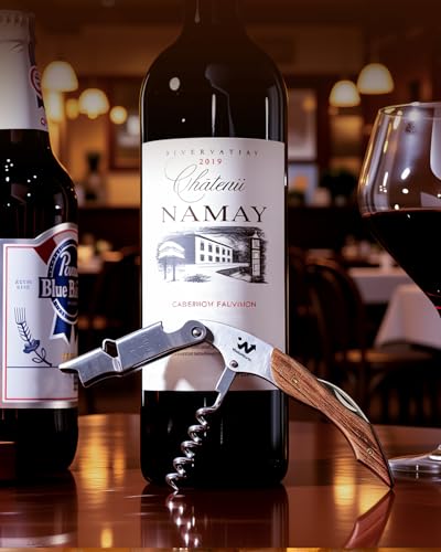 Brown Wood Wine Key for Bar & Wine Lovers - Wellsworth Corkscrew