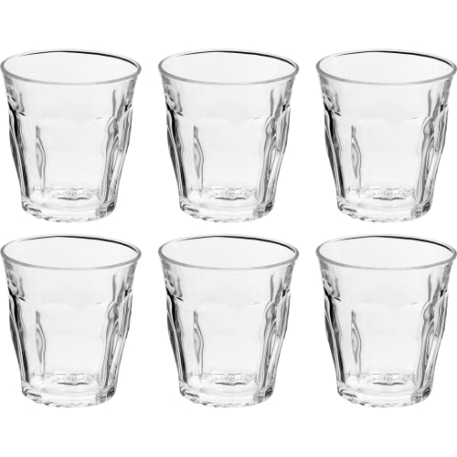 Tempered Glass Tumblers 220ml - Set of 6 Microwave & Freezer Safe Cups