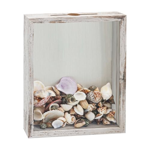 8x10 Shadow Box Display Case with Top Slot for Keepsakes and Tickets