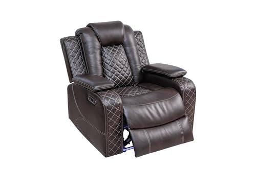 3-Piece Power Reclining Sofa Set with LED Lighting, Bluetooth & USB Charging